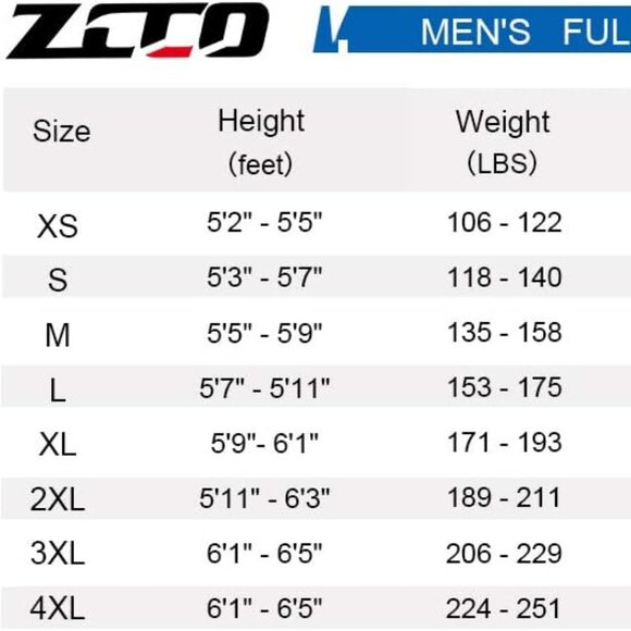 New ZCCO Men's Boy's Full Body Neoprene Back Zip Wetsuit - Picture 3 of 3